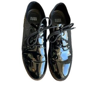 Eileen Fisher - Eddy Patent Leather Platform Oxford Sz 9